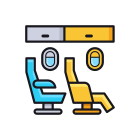 asientos-externos-aerolínea-flaticons-color-lineal-iconos-planos-2 icon