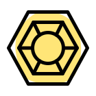 Bagua or Pa Kua a hexagon mirror is a special mirror icon