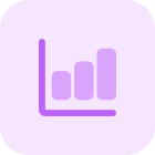 Uptrend bar graph analysis infographics layout represented icon
