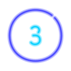 Circled 3 C icon