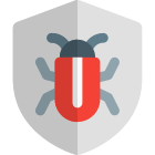 Shield against system software bug logotype layout icon