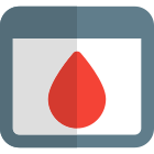 Online browser for blood bank donation availability icon