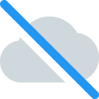 Cloud computing server offline isolated on a white backgound icon