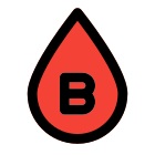 Donating the B group blood to the patients icon