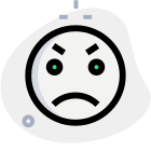 Angry expression with open mouth chat emoticon icon