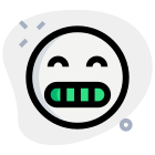 bébé-externe-sourit-en-grimacant-pour-dévoiler-les-dents-smiley-vert-tal-revivo icon