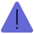 Triangular signboard with exclamation mark signal warning icon