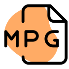 MPG file is a common video file that uses a digital video format and audio icon