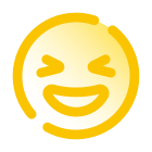 icona della faccia sorridente e strabica icon