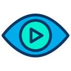 Eye Play Button icon