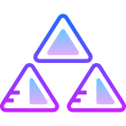 Trois triangles icon