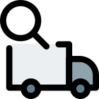 Search route of cargo Truck delivery point icon