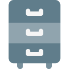 Verticle office drawer three stage - office management icon