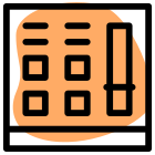 Music remixing and enhancing sampler controller unit icon