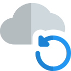 Reload cloud content with refresh arrow button icon