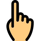 Pointing an index finger gesture sign, allegation political campaign icon