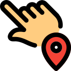 Single touch to access location on touch enabled devices icon