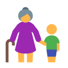 abuela con un niño icon