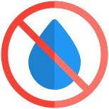 No liquid items to be stored in a luggage bag sign icon