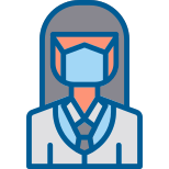 外部-女性-医師-アバター-マスクを着用-berkahicon-lineal-color-berkahicon-1 icon