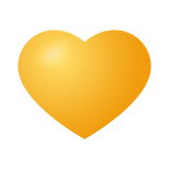 coração amarelo icon