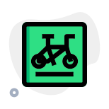 School trespassing especially kids bike road signal icon