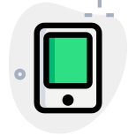 Small screen cell phone with home button icon