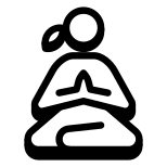 женщина-медитация icon