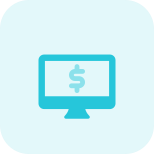 Online money making web apps with dollar sign icon