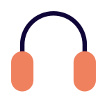 Standard quality headphones for gaming experience device icon