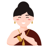 woman-traditional-costume-greeting-sawasdee-Thailand-welcome-gesture icon