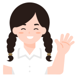 student-girl-school-hand-gesture-woman-greeting icon