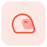 Helmet for the protection from dangerous stunts and event icon