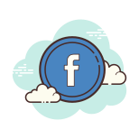 Facebook entouré icon