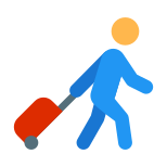 Passagier mit Gepäck icon