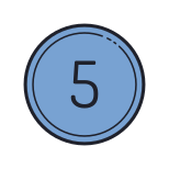 Circled 5 icon