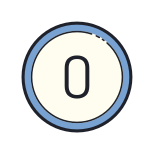 Circled 0 icon