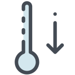Termometro giù icon