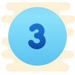 3 en círculo icon