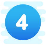 4 en círculo C icon