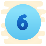 Circled 6 icon