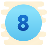 8 en círculo icon