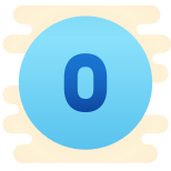 Circled 0 icon