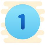 1 en círculo icon