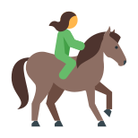 Mujer en un caballo icon