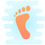 左の足跡 icon