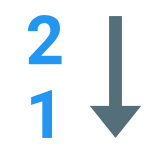 Ordem numérica inversa icon
