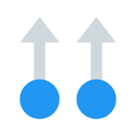 Glisser haut avec deux doigts icon