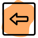 Left direction arrow for a hospital navigation layout icon