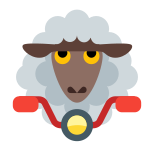 Mouton sur un vélo icon